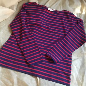 VINEYARD VINES RED & NAVY BOATNECK TEE 2019 COLORS
